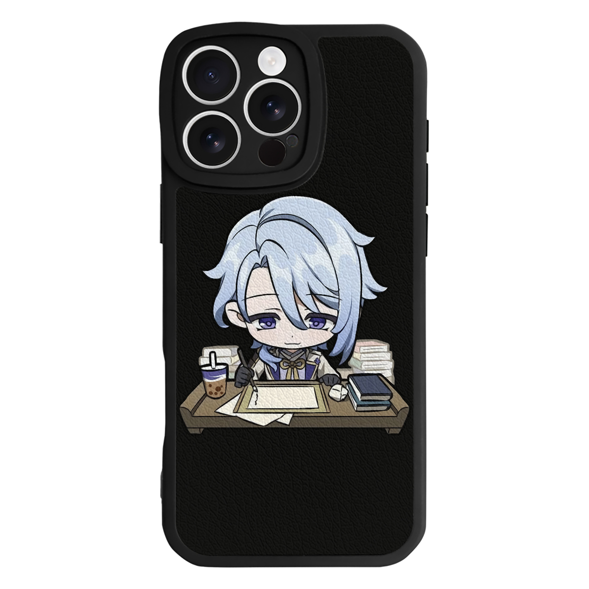 げんし神 神里綾人 かみさとあやと genshin Kamisato Ayato 【iPhone 16シリーズ対応】シリコンスマホケース（レザー調） 材質：シリコン